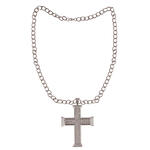 Kette mit Kreuz, silbern