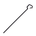 NEU Hirtenstab, gedreht, schwarz-braun, 150cm, zerlegbar