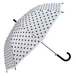 SALE Regenschirm wei mit schwarzen Punkten, Durchmesser ca. 80 cm