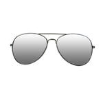 NEU Brille Polizei / Pilot, silber verspiegelt