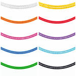 Girlande Seidenpapier, 16 x 16 cm, 4 m lang, schwer entflammbar - Verschiedene Farben