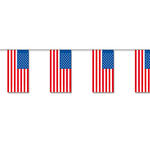 Fahnenkette USA Flaggen, 4 m