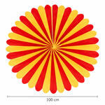 Riesen-Deko-F�cher, � 100 cm, schwer entflammbar, Rot-Gelb, Spanien