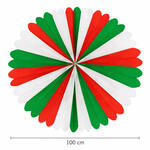 Riesen-Deko-F�cher, � 100 cm, schwer entflammbar, Gr�n-Wei�-Rot, Italien