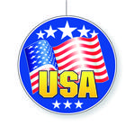 Deko-Hnger USA Fahne und Sterne, 28 cm