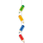 H�nge-Girlande Schulanfang Buntstifte, 115 cm
