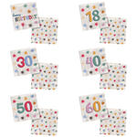 Servietten Starburst, 33 x 33 cm, 20 St�ck f�r Geburtstage - Verschiedene Ausf�hrungen