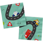 Servietten Wacky Wheels / Fahrzeuge, 33 x 33 cm, 20 St�ck
