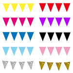 SALE Mini-Wimpelkette, 3 m, 1 St�ck - Verschiedene Farben