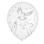 Luftballons Kommunion, 8 Stck, wei