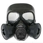 NEU PVC-Gasmaske, schwarz, größenverstellbar
