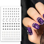 NEU Nagelsticker silber, unterschiedliche Formen, Karte mit 115 Stck