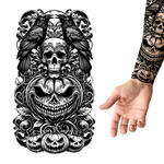NEU Tempor�res Arm-Tattoo Halloween K�rbis, 14x30cm