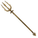 Dreizack Gott der Meere, gold, ca. 94cm