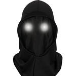 NEU Schwarze Haube mit LED-Augen
