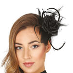 NEU Haarschmuck schwarze Rose mit Clip