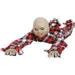 NEU Halloween Deko-Figur Kriechender Zombie-Junge, ca. 90cm, mit Licht-, Sound- und Bewegungseffekt
