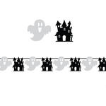 NEU Halloween Girlande Gespenst und Hexenhaus, 3m