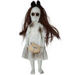NEU Halloween-Deko-Figur Mdchen mit Teddy, 30cm