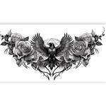 NEU Tempor�res Tattoo Halloween Rabe, 23x12cm