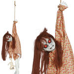 NEU Halloween Deko H�ngefigur Horror-M�dchen, ca. 90cm, Mit Licht-, Sound- und Bewegungseffekt