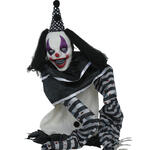 NEU Halloween Deko-Figur Horror Clown, ca. 105cm, mit Licht-, Sound- und Bewegungseffekt