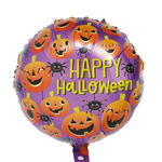 NEU Folienballon Happy Halloween, lila mit K�rbissen, ca. 50cm