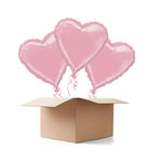 Ballongr��e Babyshower rosa Herzen, 3 Ballons