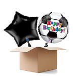 NEU Ballongre Fuball mit Happy Birthday Schriftzug, 35cm, 2 Ballons