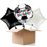 NEU Ballongre Fuball mit Happy Birthday Schriftzug, 35cm, 3 Ballons