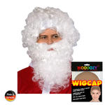 Percke Herren Nikolaus Weihnachtsmann, Standard, wei - mit Haarnetz