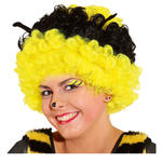 Percke Unisex Biene, Afro Locken mit Fhlern, schwarz-gelb