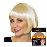 Percke Damen Bob, Pagenkopf mit Pony, Foxy Cabaret, blond - mit Haarnetz