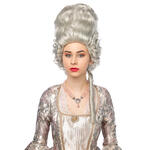 Percke Dame Barock, grau