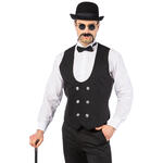 Herren-Kost�m Schwarze Weste Deluxe - verschiedene Gr��en