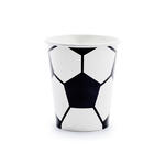 Pappbecher Fu�ball - 260 ml, 6 St�ck