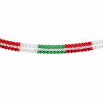 Girlande Gro�raum gr�n/wei�/rot � 16 cm, 10 m