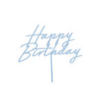 Kuchenaufsatz / Cake-Topper aus Acryl Happy Birthday / Geburtstag - Blau, 16,5 cm