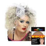 Percke Damen 80er Wild Pop-Queen, blond - mit Haarnetz