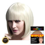 Percke Damen Eleganter Bob, Pagenkopf mit Pony, Premium-Qualitt, Elise, blond - mit Haarnetz