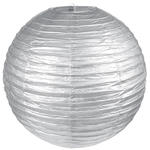 SALE Lampion silber-metallic,  20 cm, 2 Stck