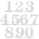 Zahlen aus Holz, mit Halterung, wei, 16 cm - Verschiedene Ziffern