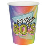 NEU Papp-Becher Back to the 80s-Party, 10 Stck, ca. 266ml