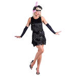Damen-Kostm Charleston Kleid Dazzle Me, schwarz - Verschiedene Gren (S-L)