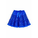 Damen-Kost�m Petti-Coat Sequin-Star, mit Pailletten, blau, Einheitsgr��e