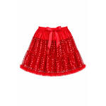 Damen-Kost�m Petti-Coat Sequin-Star, mit Pailletten, rot, Einheitsgr��e