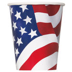 SALE Becher aus Pappe, Flagge Vereinigte Staaten / USA / Amerika, Gre ca. 250 ml, 8 Stck