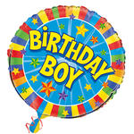 SALE Folienballon Birthday Boy, fr Kindergeburtstag Junge, beidseitig bedruckt, Gre: ca. 45 cm