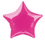 SALE Folienballon Stern Unifarben, Premiumqualitt, beidseitig bedruckt, Gre: ca. 50 cm, Farbe: Pink