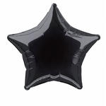 SALE Folienballon Stern Unifarben, Premiumqualitt, beidseitig bedruckt, Gre: ca. 50 cm, Farbe: Schwarz